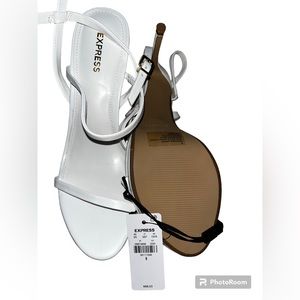 New Express White Platform Sandal